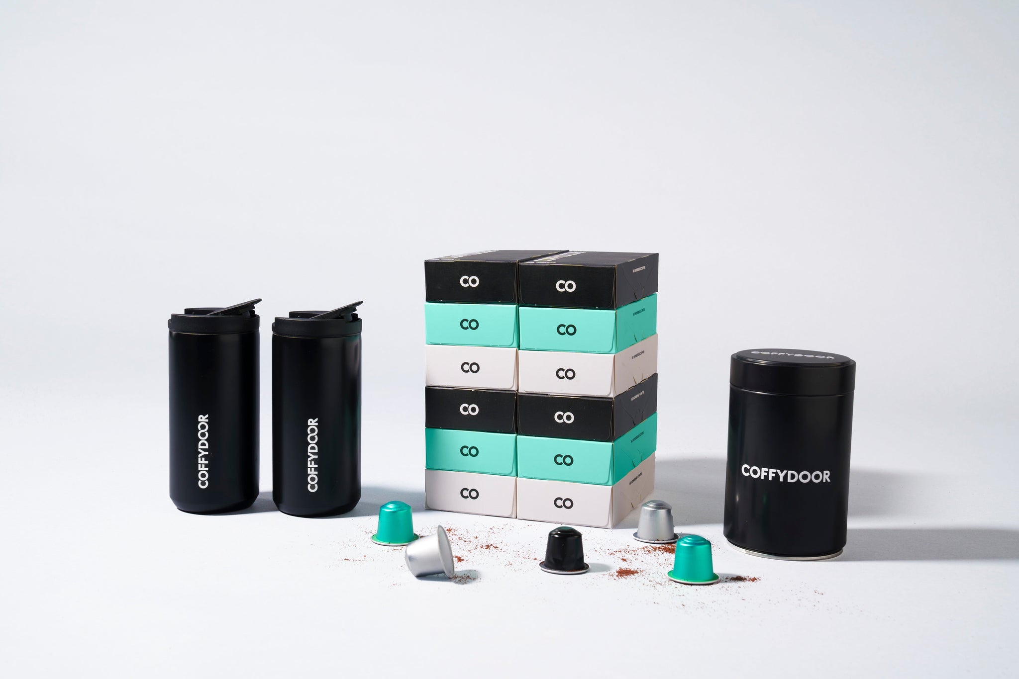 Bundle Box 120 Capsules + 2 Thermos Mugs + Coffeebox