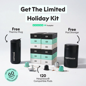Holiday Sale kit 120 Capsules + Thermos Mug + Coffee Box