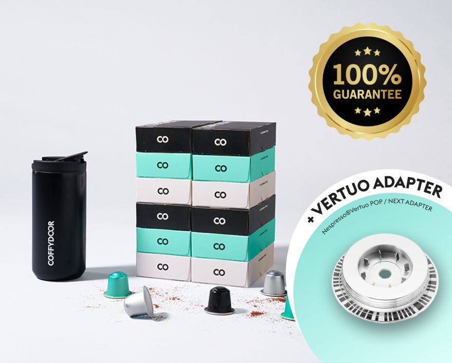 Vertuo starter pack - 120 capsules + Thermo mug + Vertuo adapter